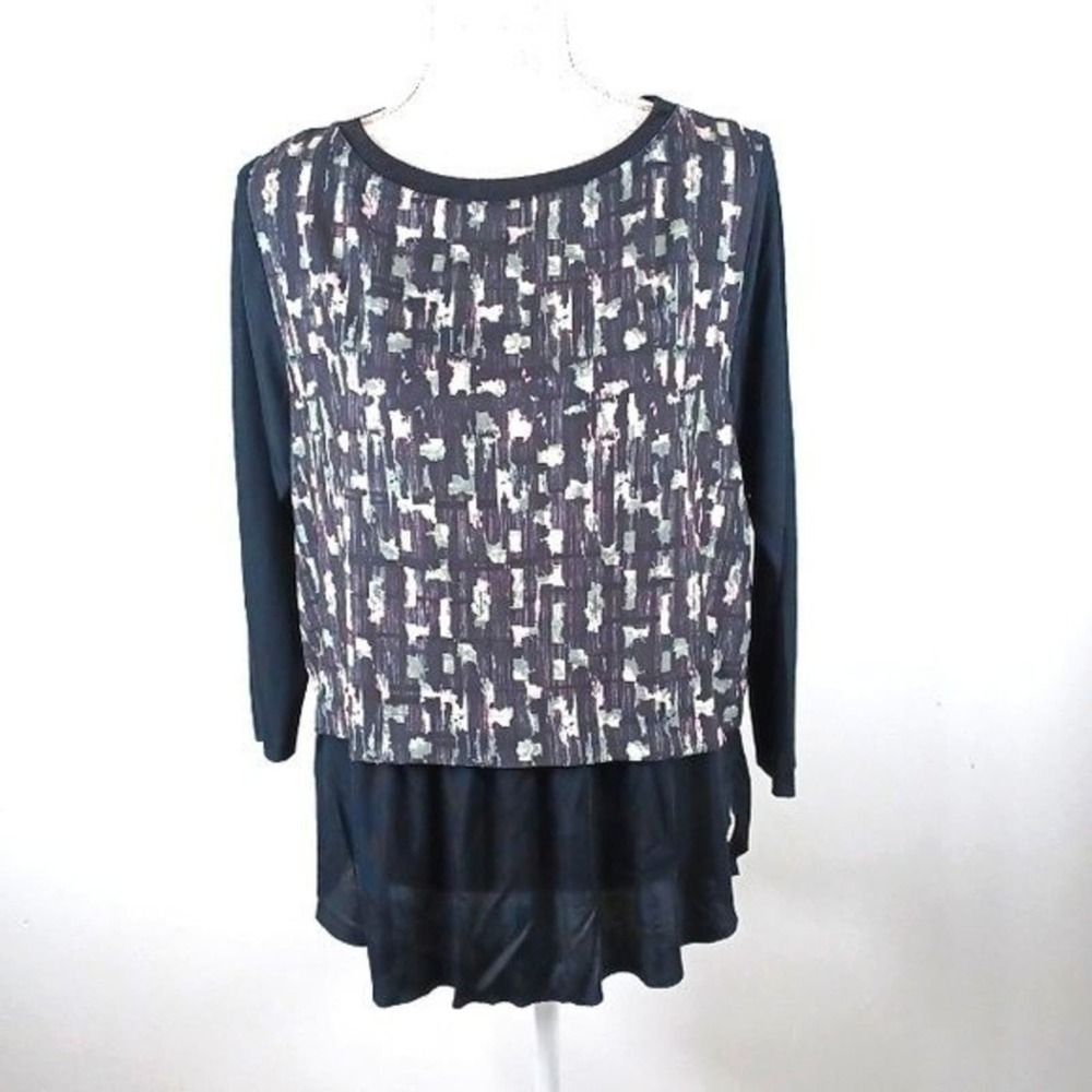 Zara black print top